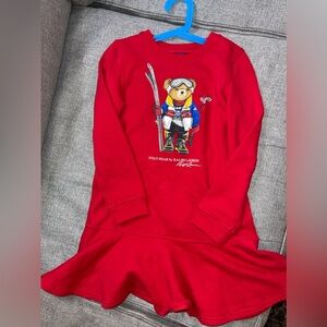 Girls Red Polo Sweater Dresss